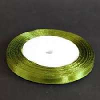 SZATÉN SZALAG, 6 MM-ES, KB.22 MÉTER, OLIVAZÖLD