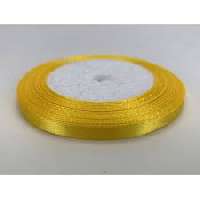 SZATÉN SZALAG, 6 MM-ES, KB.22 MÉTER, SÁRGA