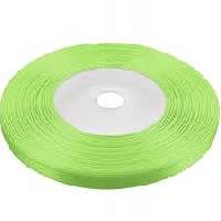 SZATÉN SZALAG, 6 MM-ES, KB.22 MÉTER, VILÁGOSZÖLD
