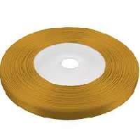SZATÉN SZALAG, 6 MM-ES, KB.22 MÉTER, ARANY