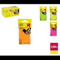 JEGYZETTÖMB ÖNTAPADÓS DELI, 76X51MM, 100 LAP, NEON SZÍN