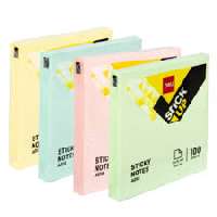 JEGYZETTÖMB ÖNTAPADÓS DELI, 76X76MM, 100 LAP, PASZTELL SZÍN