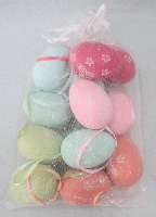 DEKOR MŰANYAG TOJÁS, VIRÁGMINTÁS, 4X6 CM, 12DB/CSOM, SZÍNES