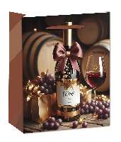 AJÁNDÉKTASAK, 26X32CM, BOR BOSS SZŐLŐ