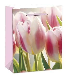 AJÁNDÉKTASAK, 26X32CM, TULIPÁNOK