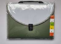 IRATTARTÓ FÜLLEL A/4, FEKVŐ BORDÁZOTT, 13 ZSEBES