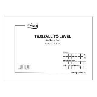 D.TEJ 141/V TEJSZÁLLÍTÓ LEVÉL, 50x2 PÉLDÁNYOS, A/5
