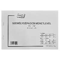 D.GÉPJÁRMŰ 36/5 SZEMÉLYGÉPKOCSI MENETLEVÉL, FEKVŐ 100 LAPOS, A/5