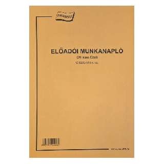 C.5230-315 ELŐADÓI MUNKANAPLÓ, ÁLLÓ, 20 LAPOS, A/4