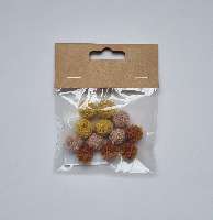 TEXTIL POM-PON, BOLYHOS, 1,5CM, 12DB/CSOM, BARNA