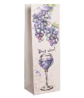 AJÁNDÉKTASAK, ITALOS, 12X36CM, LILA SZŐLŐ