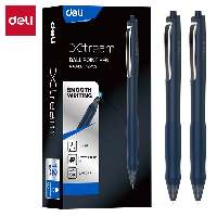 GOLYÓSTOLL DELI XTREAM, 0,7 MM, NYOMÓGOMBOS, KÉK ÍRÁS