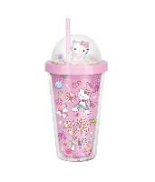 POHÁR SZÍVÓSZÁLAS, HELLO KITTY PINK