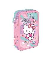 TOLLTARTÓ, 2 EMELETES, TÖLTÖTT, HELLO KITTY PINK