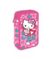 TOLLTARTÓ, 2 EMELETES, TÖLTÖTT, HELLO KITTY PINK