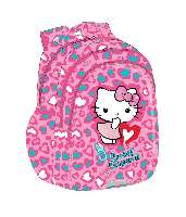 HÁTIZSÁK, ANATOMIAI, 41X31X15 CM, 21 L, HELLO KITTY PINK