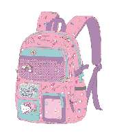 HÁTIZSÁK, ANATOMIAI, 44,5X31X19,5 CM, 27 L, HELLO KITTY PINK