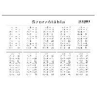 SZORZÓTÁBLA NYOMELL, A/5