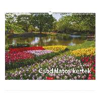 FALINAPTÁR 2027 T093-25F, 420 MM X 310 MM, CSODÁLATOS KERTEK