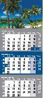 SPEDITŐRNAPTÁR 2027 6061-43, 1 RÉSZES 3 HAVI, 12 LAPOS, SZIGET, KÉK
