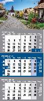 SPEDITŐRNAPTÁR 2027 6061-42, 1 RÉSZES 3 HAVI, 12 LAPOS, MAGYARORSZÁG, KÉK