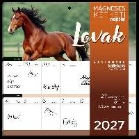 FALINAPTÁR 2027, HŰTŐMÁGNESES, 2 HETI, LOVAK
